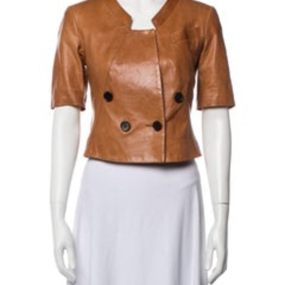 Designer - ADAM BY ADAM LIPPES Leather Evening Jacket Size 4 to 6 - Picture 1 of 8